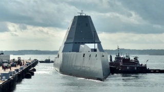 Watch The U.S. Navy's Menacing Zumwalt Destroyer Make Its First Port Of Call